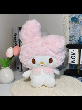 Melody Plush Toy - Cute Pastel Pink & White